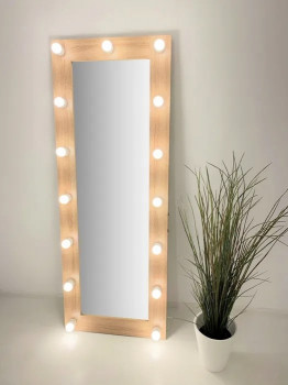 Гримерное зеркало с подсветкой 160х60 Дуб сонома