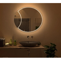 Овальное зеркало с подсветкой в ванную Бланка