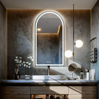 Зеркало c подсветкой для ванной комнаты в виде арки Гранди
